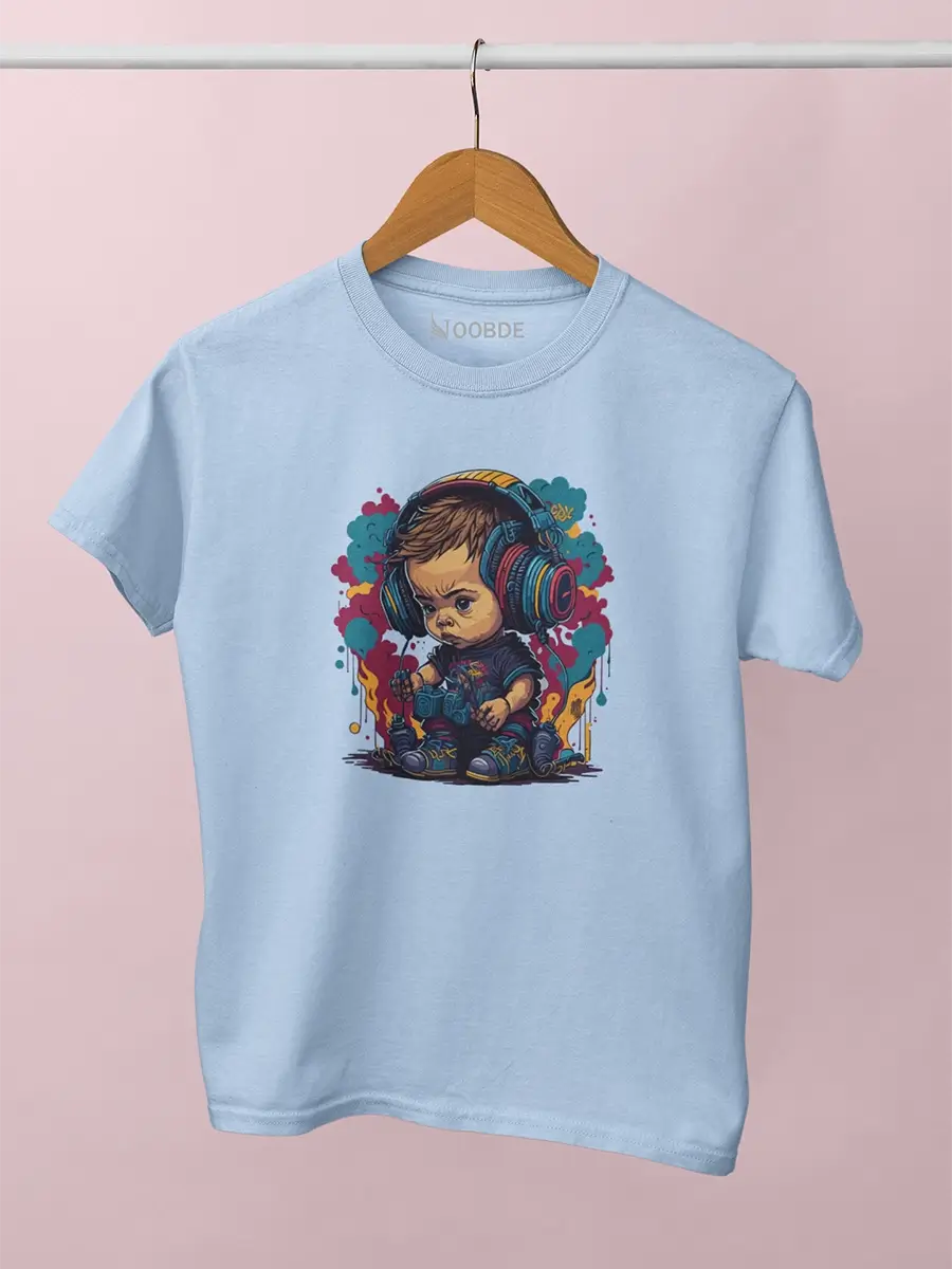 Head-Phone Baby Printed T-Shirt